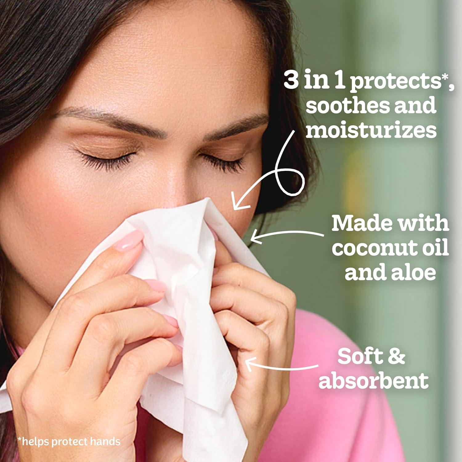 image:imageKleenex Lotion Facial Tissues with Coconut Oil 6 Flat Boxes 180 Tissues Per Box 3Ply