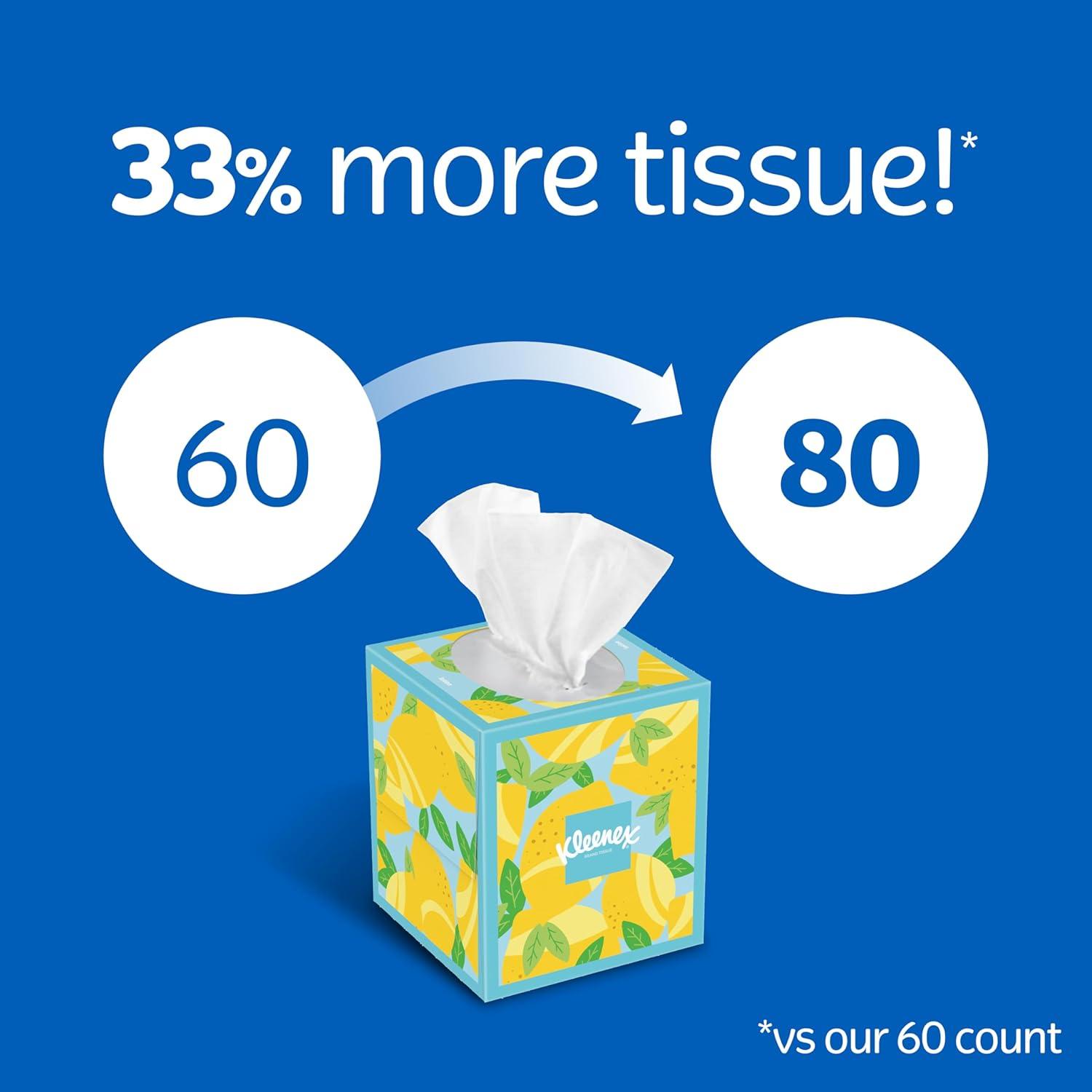 image:imageKleenex Lotion Facial Tissues with Coconut Oil 8 Cube Boxes 80 Tissues Per Box 3PlyWhite