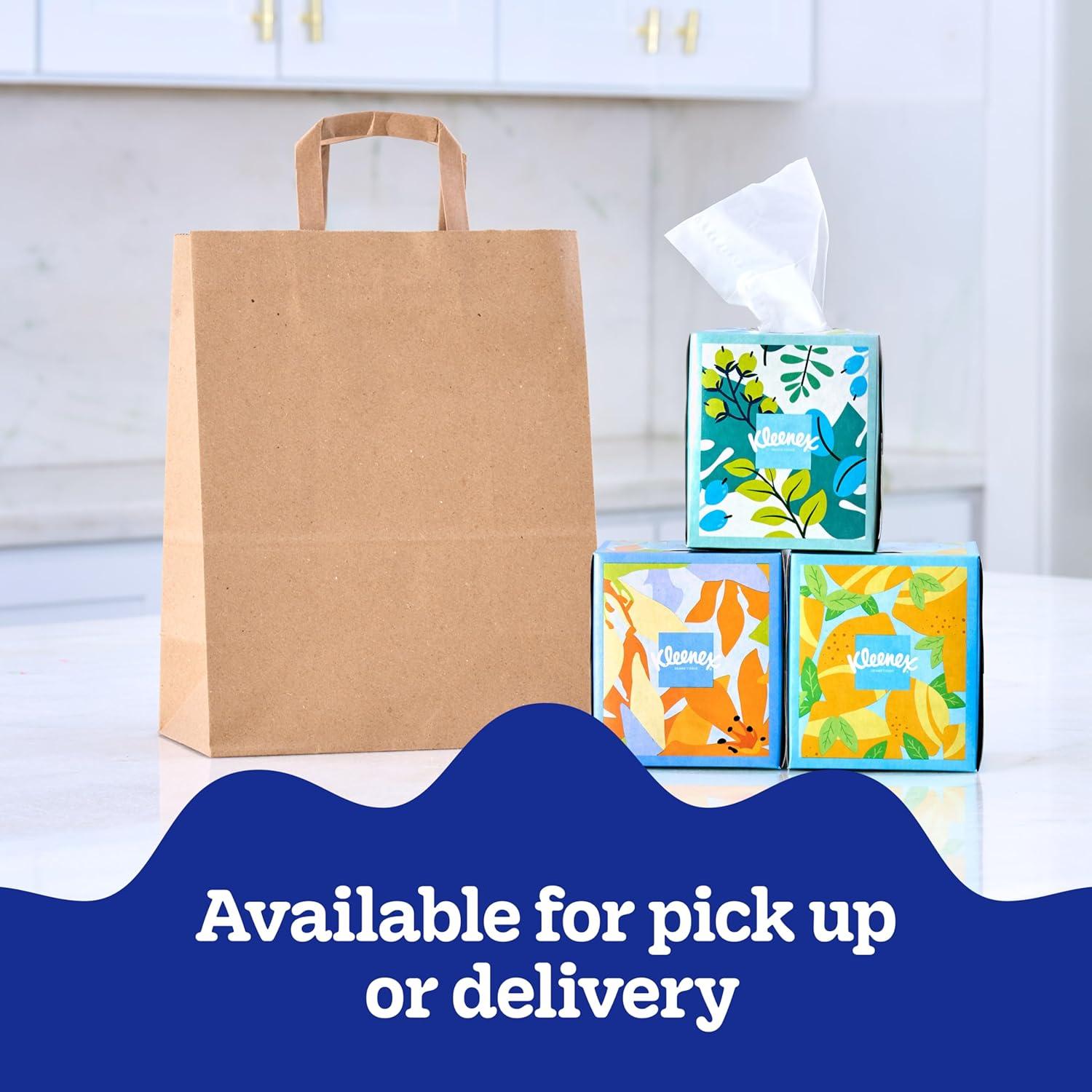 image:imageKleenex Lotion Facial Tissues with Coconut Oil 8 Cube Boxes 80 Tissues Per Box 3PlyWhite