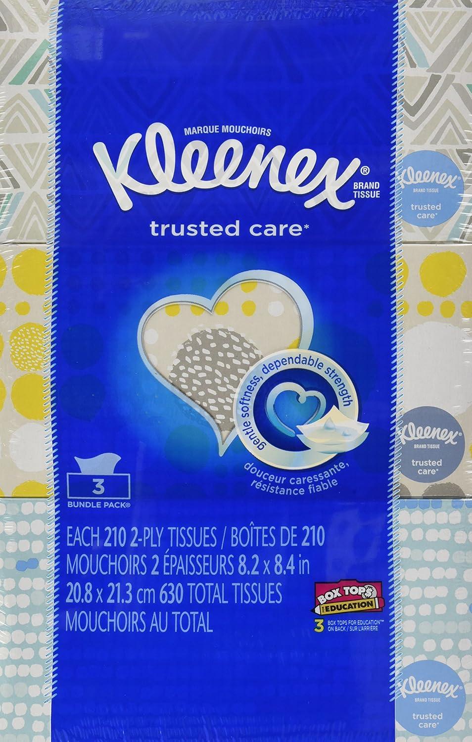 image:imageKleenex Trusted Care Facial Tissues 4 Cube Boxes 70 Tissues per Box 2Ply 280 Total Packaging May VaryA4016