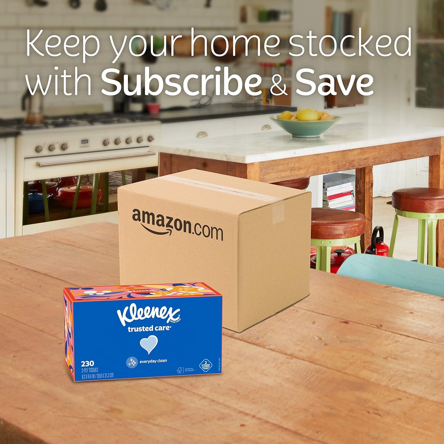image:imageKleenex Trusted Care Facial Tissues 4 Cube Boxes 70 Tissues per Box 2Ply 280 Total Packaging May VaryWhite