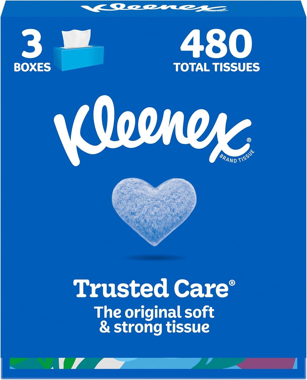 image:imageKleenex Trusted Care Facial Tissues 4 Cube Boxes 70 Tissues per Box 2Ply 280 Total Packaging May VaryWhite
