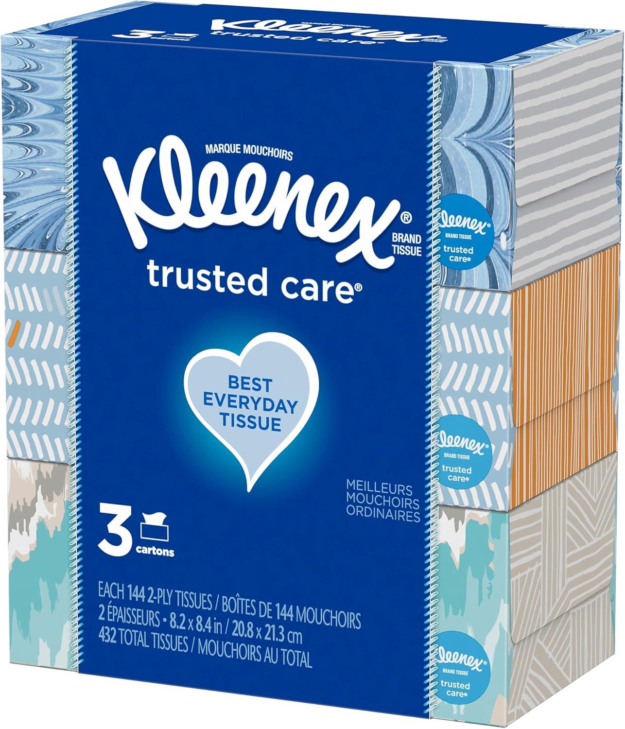 image:imageKleenex Trusted Care Facial Tissues 4 Cube Boxes 70 Tissues per Box 2Ply 280 Total Packaging May VaryWhite