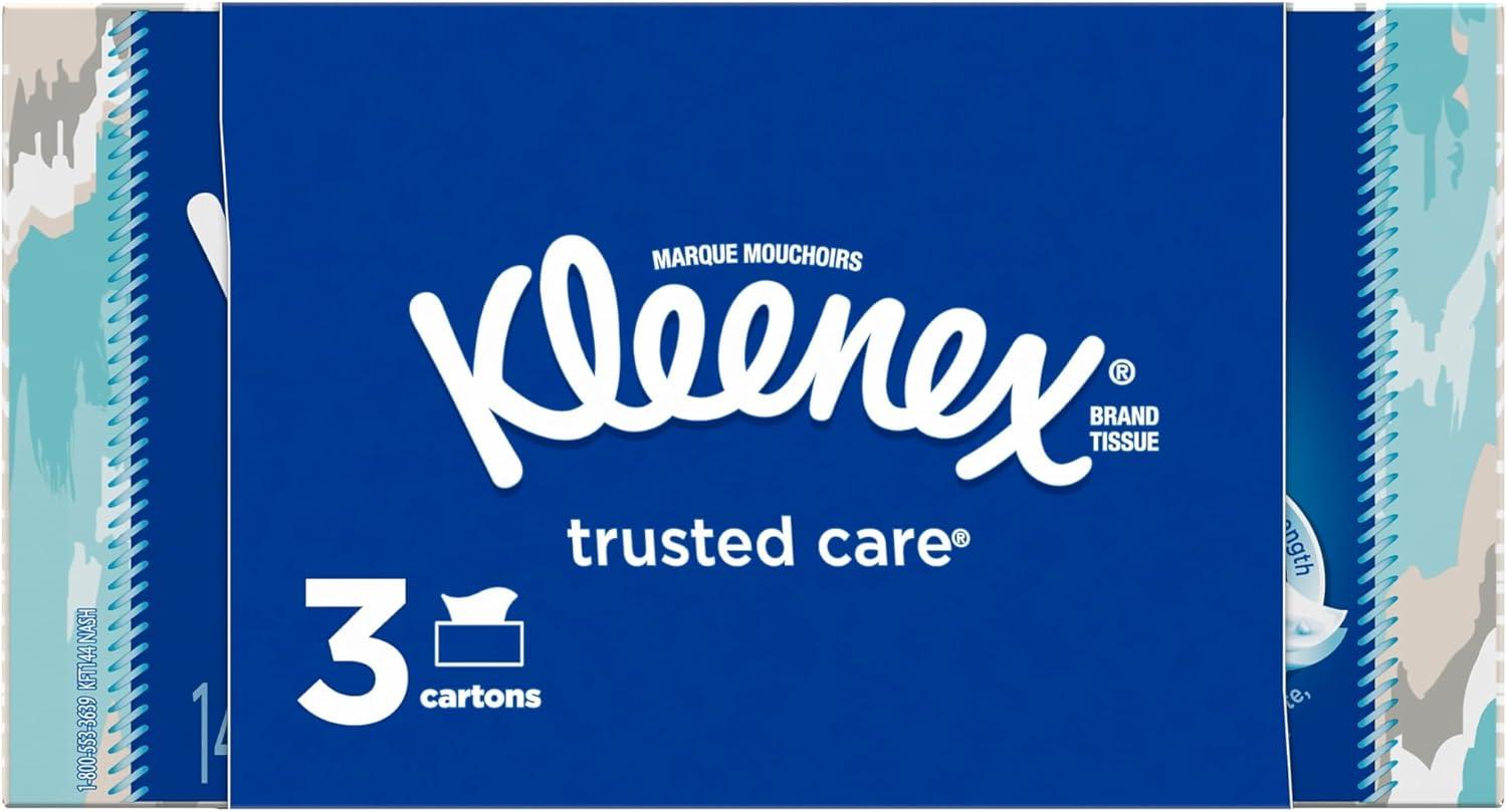 image:imageKleenex Trusted Care Facial Tissues 4 Cube Boxes 70 Tissues per Box 2Ply 280 Total Packaging May VaryWhite