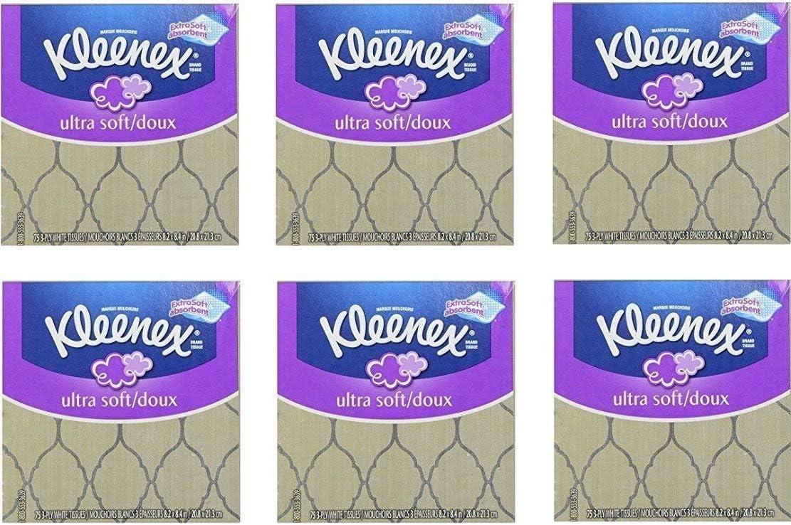 image:imageKleenex Ultra Soft Facial Tissues 18 Flat Boxes 120 Tissues per Box 3Ply 2160 Total Packaging May VaryWhite