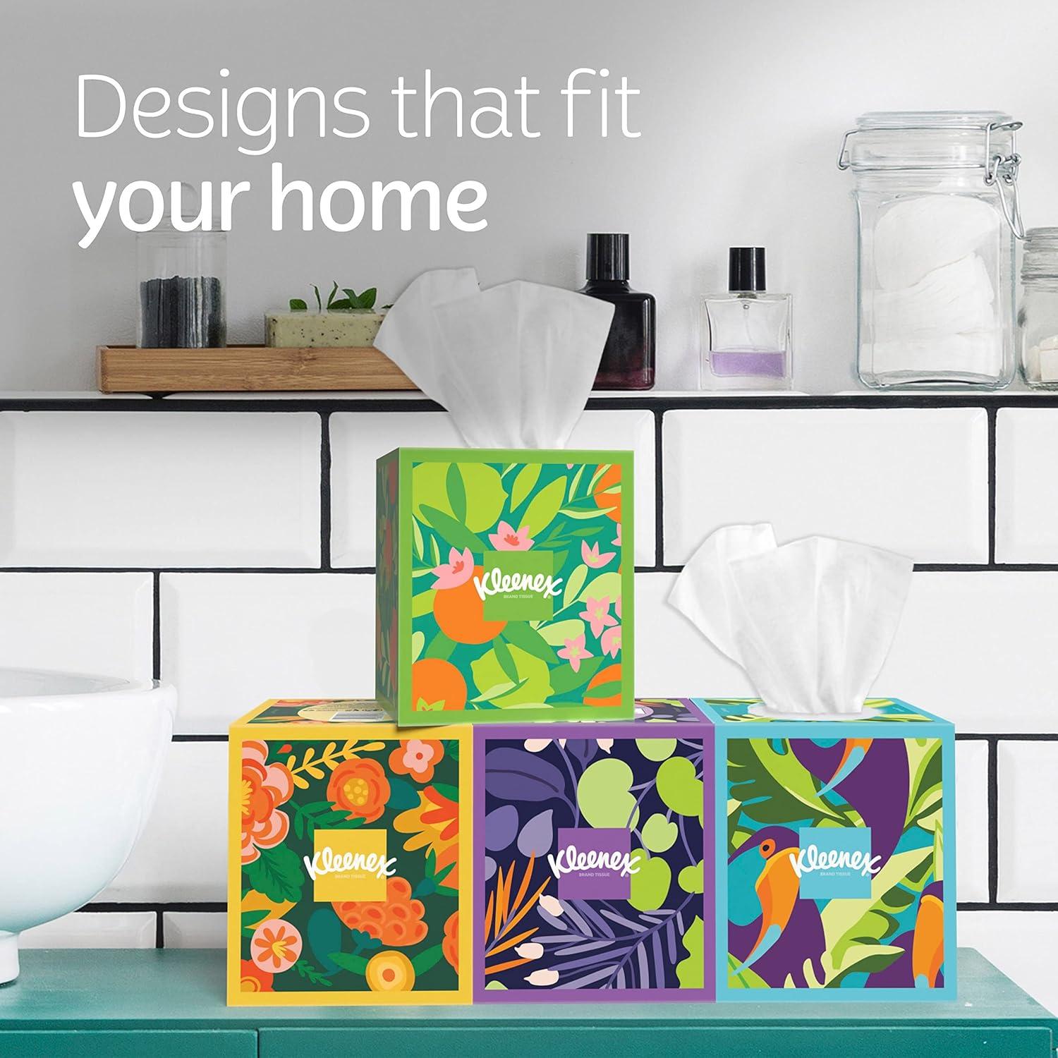 image:imageKleenex Ultra Soft Facial Tissues 8 Cube Boxes 80 Tissues per Box 3Ply Packaging May VaryWhite