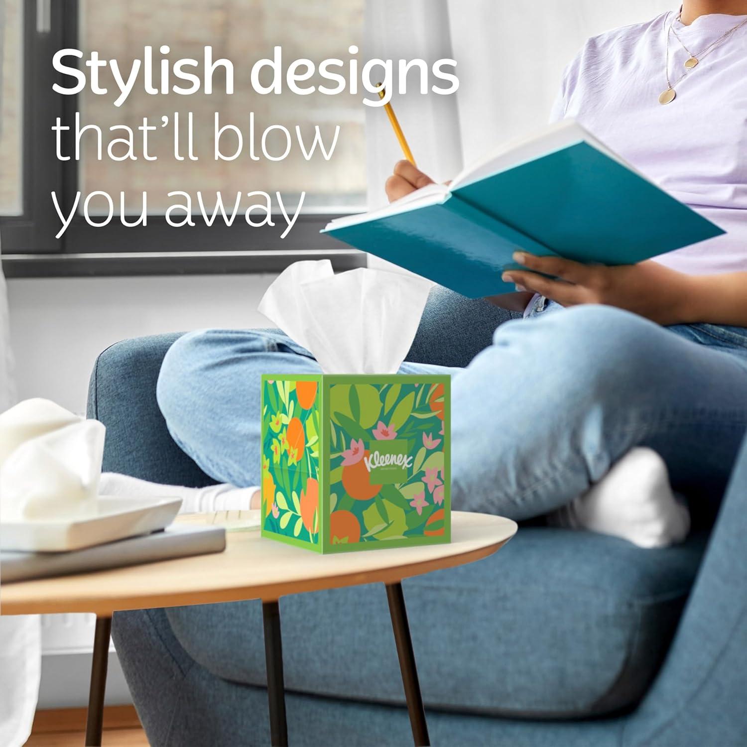 image:imageKleenex Ultra Soft Facial Tissues 8 Cube Boxes 80 Tissues per Box 3Ply Packaging May VaryWhite