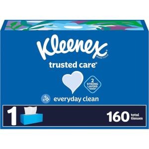Kleenex Trusted Care Facial Tissues, 4 Cube Boxes, 70 Tissues per Box, 2-Ply (280 Total), Packaging May Vary(White)