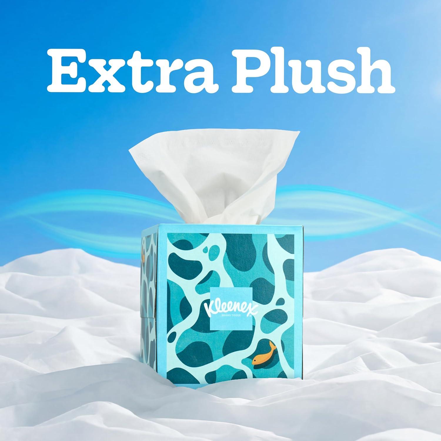 image:imageKleenex Cooling Aloe Facial Tissues 4 Cube Boxes 50 Tissues Per Box 2Ply