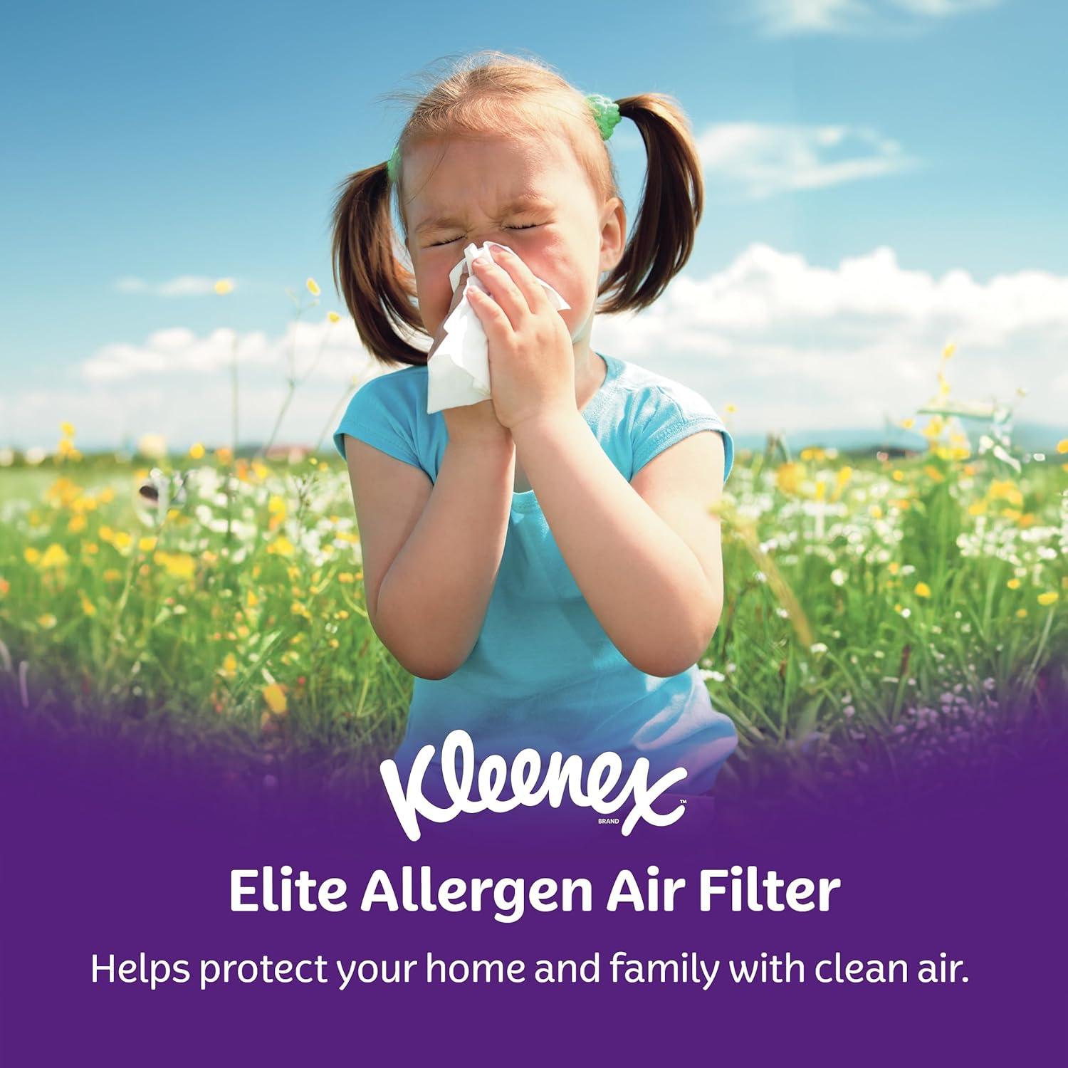 image:imageKleenex Elite Allergen Air Filter 16x25x1 Inches 13 MERV RATING 2Pack14x25x1